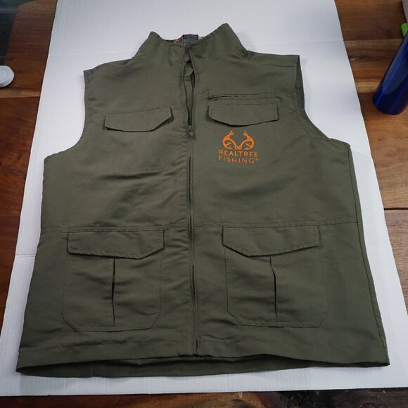 Realtree Other - Realtree Fishing Olive Green Utility Vest Size L/G – Multi Pocket Outdoor
